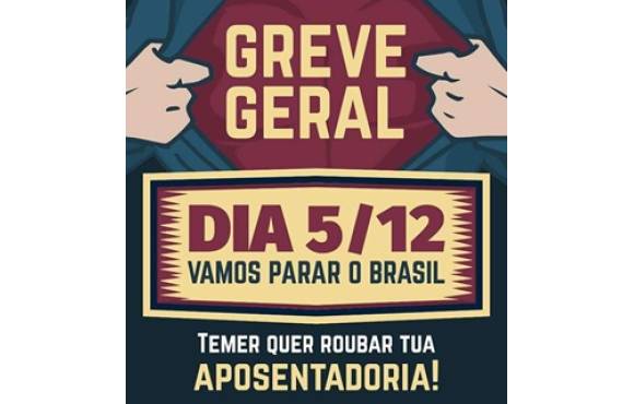 GREVE GERAL DIA 05 DEZEMBRO