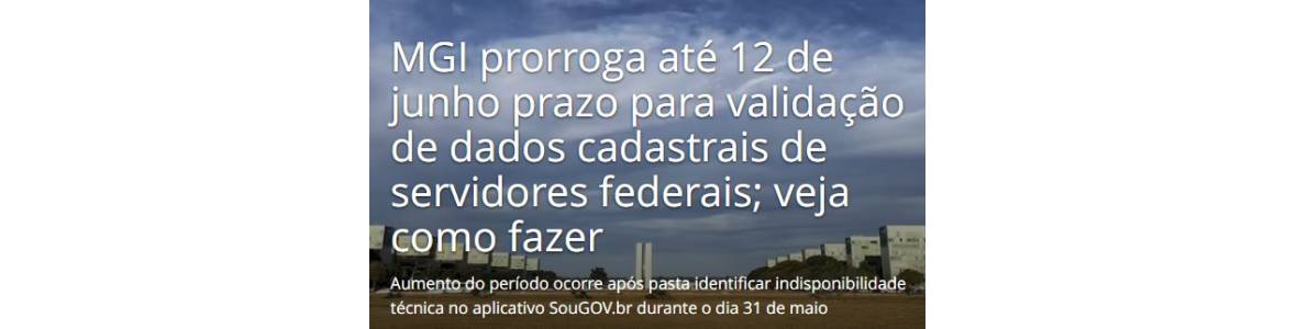 prazo prorrogado validação cadastral