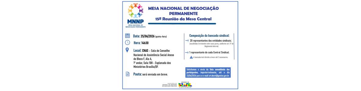 15ª Reunião da Mesa Nacional