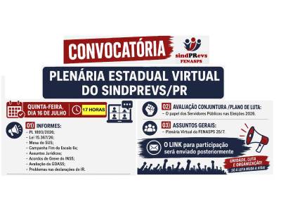 PLENA´RIA ESTADUAL