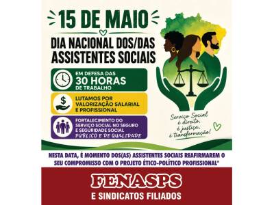 fenasps celebra o dia do assitente social